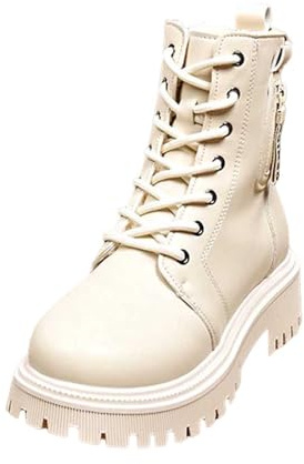 Generisch Bottines Chelsea pour femme avec talon, bottines en cuir pour femme, bottines à plateforme, bottines en cuir, bottes à tige large, pour loisirs, mariage, fête