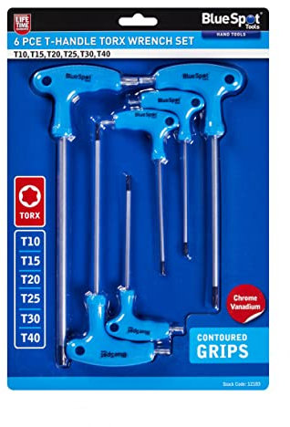Blue Spot Tools 12183 6 Piece T Handle Torx Screwdrivers