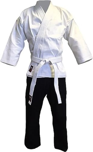 Budodrake Kempo-Karate-Anzug weiß/schwarz