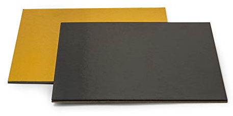 DECORA 0932573 TORTENPLATTEN IM Set Gold/SCHWARZ 36X36 cm