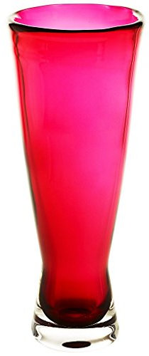 VaseBouquet Vase Blumenvase VIP Stiller Rot H 26 cm Handgemachte und Mundgeblasene Glasvase Tischvase