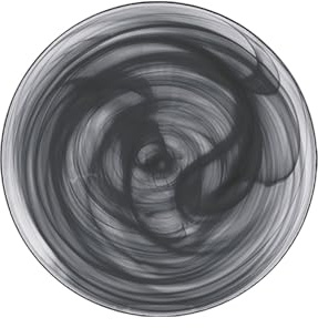 H&H Alabasto Schwarze Glas-Speiseteller, 6er-Set, 27,5 cm