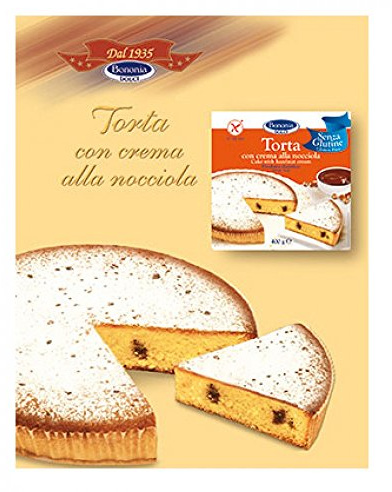 Bononia torta con crema del Hazel Gluten 400g