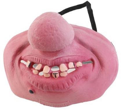 ROSENICE Masque d’horreur effrayant Costumes demi visage masque Halloween Déguisements Masquerade Party Latex gros nez