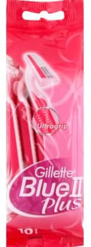 Gillette Blue II Plus Damen-Einwegrasierer, wiederverschließbarer Beutel, 10 Stück pro Packung, 2 Packungen