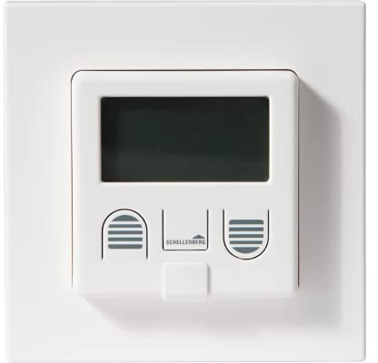 Schellenberg 25572 Zeitschaltuhr PLUS zur Rolladensteuerung mit Display, Wandtaster für Unterputzmontage, Programmierbare Automatik mit u.a. Tagesprogramm, Zufallsfunktion