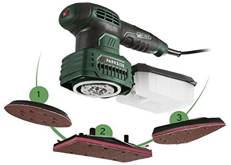 PARKSIDE® 3-in-1-Multifunktionsschleifer Exzenterschleifer Schwingschleifer Dreieckschleifer PMFS 200 B2