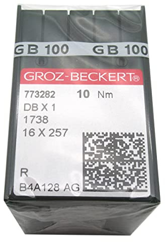 GROZ-BECKERT nadeln - 100 DBx1 Groz Beckert 1738 16 x 257 Nähmaschinennadeln (Groz Beckert DBX1 10/70)