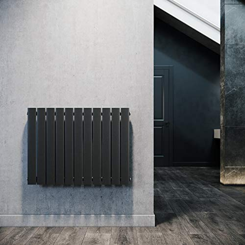 ELEGANT Paneelheizkörper Horizontal 630 x 847 mm Anthrazit Badezimmer/Wohnraum Einlagig Horizontal Heizkörper Badheizkörper Design Flachheizkörper
