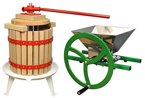 Manual Apple Scratter Pulper Pomace and Traditional Fruit and Apple Press (12 Litre) with Straining Bag