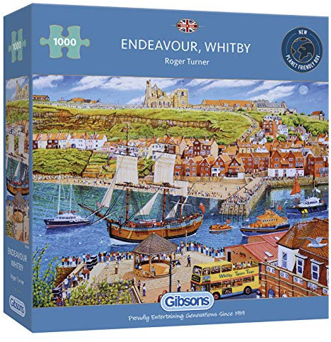Endeavour, Whitby | 1000 Piece Jigsaw Puzzle | Historic Exploration Ship | Sustainable Jigsaw Puzzle for Adults | Premium 100% Recycled Board | Great Gift for Adults | Gibsons Games