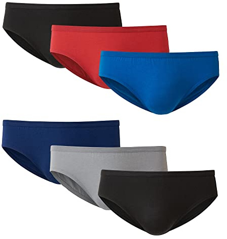 Hanes Men's Bikini Pack, Moisture-Wicking Stretch Cotton Bikini 6-Pack, Odor Control Bikini Underwear, 6-Pack, Large, Assorted colors