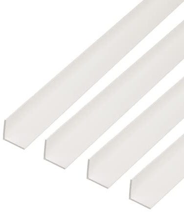 Alberts 499204 Winkelprofil | Kunststoff, weiß | 1000 x 50 x 50 mm | 4er Set