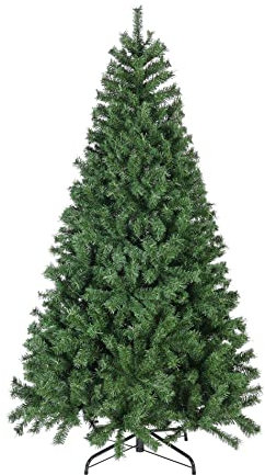 Rebecca Mobili Albero Natale 180 Verde, Albero Abete Finto, Folto, Sintetico, 800 Rami, Addobbo Natalizio - Misure: 180 x 105 x 105 cm (HxLxP) - Art. RE6766