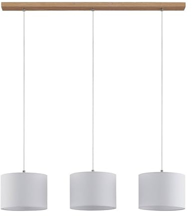 Lindby Pendelleuchte Imarin (Modern) aus Textil (3 flammig, E27) - Hängeleuchte Esstischlampe Hängelampe Wohnzimmerleuchte