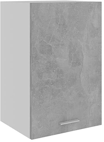 WIFESE Armadio pensile 39,5 x 31 x 60 cm, mobile da cucina, mobile da bagno, armadio da incasso, da appendere, grigio cemento, legno
