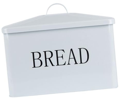 MAGICLULU Bakery Bread Box Iron Storage Container Retro Kitchen Bread Storage Box with Airtight Lid for Home Use