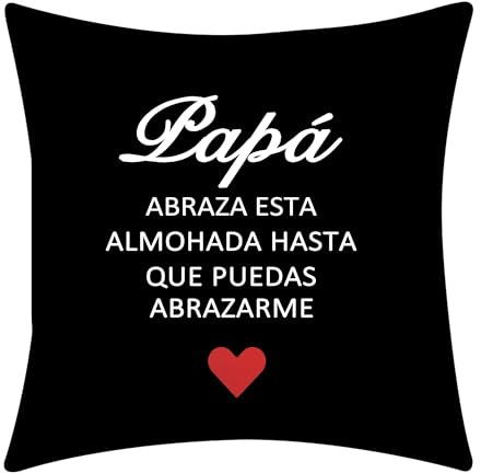 Funda de Cojín Abrazo para Papá de Hija Hijo Dulce Corazón Funda de Cojín Papá Regalo de Cumpleaños Regalo del Día del Padre (papá)