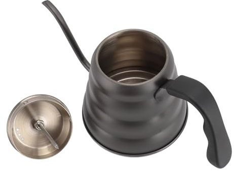 Eleganter Schwanenhals-Kaffeekessel aus Edelstahl mit Thermometer, 1200-ml-Topf für Präzises Ausgießen und Kompatibilität mit Induktionskochfeldern