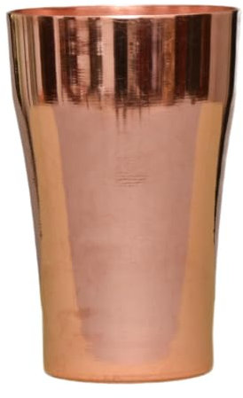 SiaBiced Moscow Mules Cup Kupfer-Wasserbecher, 400 ml, Kupferbecher, Kupferbecher für das Café zu Hause, Ohne Griff