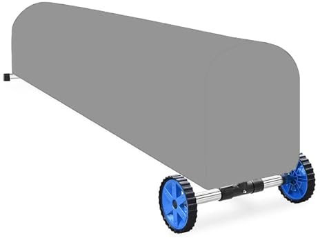 DLLDLGG Waterproof Pool Reel Cover Solar Blanket Cover For Pools Up Swimming Pool Solar Blanket Reel Roller Cover Swimming Pool Solar Reel Cover For Inground Pool(Grey,16FT)