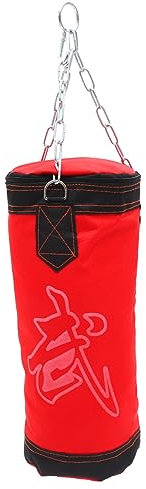 Toddmomy Thickened Red Boxing Sandbag Empty Fitness Sandbag Sturdy Punching Training Karate Workout Bag for Gym and Home Exercise