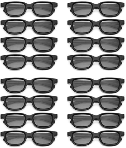 Remingtape Gafas 3D polarizadas pasivas de 16 piezas para pantalla Cinema IMIX