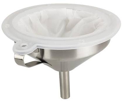 Moukiween Kitchen Bottling Funnel, 5-inch 304 Stainless Steel Funnel