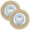Lot de 2 brosses métalliques de rechange RAC814 pour nettoyeur de terrasse Ryobi avec trou d'arbre pour RY18PCA-0 OPC1800 OPC1815 EFB 400/401 et plus de nettoyage des débris de joints rouillés (115 mm