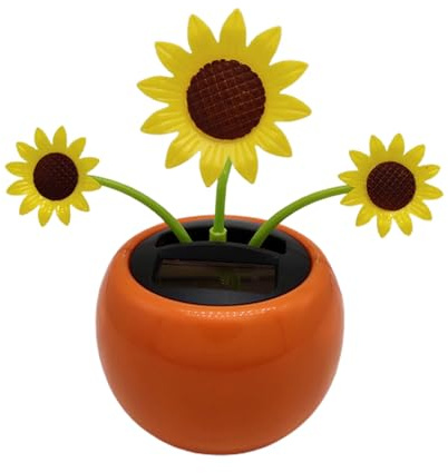 Flores de Danza Solar - Juguete del Tablero de Instrumentos, de Flores temblorosas | Decoración de Coche con energía Solar para salpicadero, Escritorio, Dormitorio, Oficina, Mesa de casa,