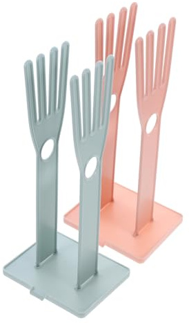 Mobestech 2Pcs Kitchen Glove Stand Holder Multifunctional Countertop Drying Rack for Gloves and Towels Material for Organized Kitchen Storage Keeps Counter Dry and Tidy