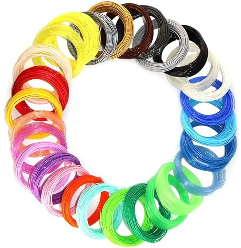 Western Gadget® 3D Pen Filament Refills PLA 1.75mm, 10 Colors, Each 5M, 3D Printing Threads Compatible with SCRIB3D, MYNT3D, PIKA3D & Most 3D Pens, Perfect for Art & Crafts (10pcs Roll - 10 Colours)