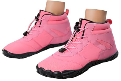 Generisch Winter Lace Up Boots for Couples, Warm Comfortable Boots for Men Women, pink, 8 UK