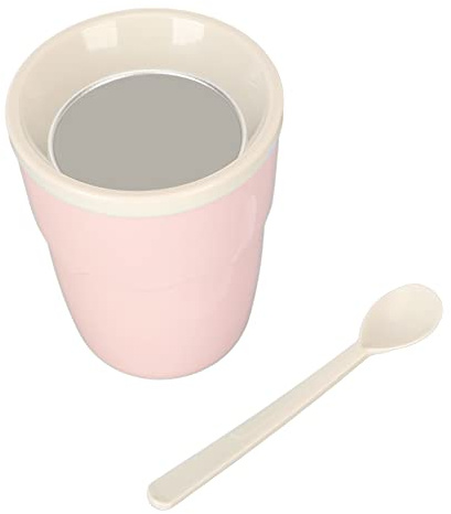 Ycauty Slushie Cup 200ml Operación Simple Durable PP Aluminio Portátil para Viajes Familiares (Rosa)
