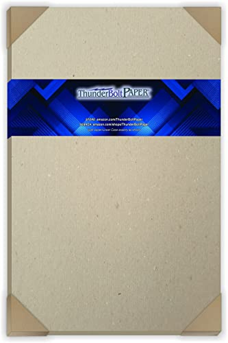 50 Sheets Chipboard 46pt (Point) 12 X 12 Inches Heavy Weight Scrapbook Size .046 Caliper Thick Cardboard Craft|Packaging Brown Kraft Paper Board