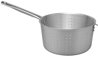 Pardini Omnia Scolapasta Conico con Manico, Alluminio, Grigio, 22 cm