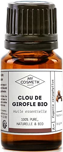 MyCosmetik - Huile Essentielle de Clou de girofle BIO AB - Issue de l'agriculture Biologique - Chémotypées HEBBD/HECT - 100% pure et naturelle - Certifié ECOCERT - Fabriqué en France - 30 ml