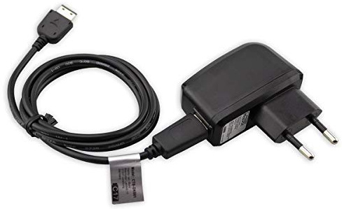 Cavo di ricarica per cellulare CaseroxxCaricabatterie Smartphone per Samsung GT-E1170, caricabatterie di alta qualità con caricabatterie per la ricarica (cavo flessibile e stabile in nero)