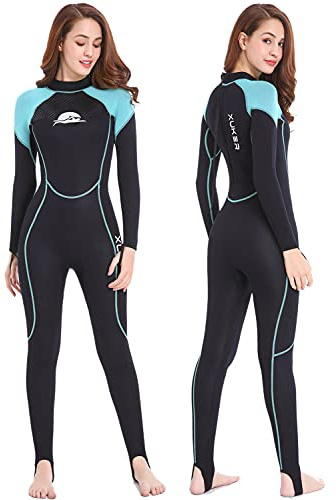 XUKER Wetsuits for Womens 2mm Back Zip Full Body Diving Suits