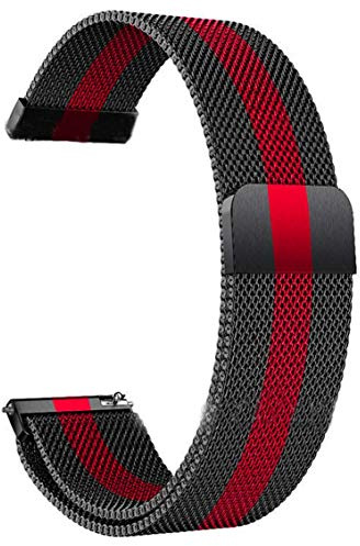 Yiyida Herren Damen Edelstahl Magnet Armbänder Schnellspanner Uhrenarmband 14mm 16mm 18mm 20mm 22mm,Silber Schwarz Gold Rose Gold