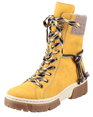 Rieker X8618-68 Damen Winterstiefel Textil/Synthetik gelb gelb