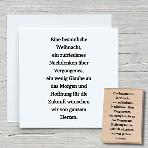 NEWSTAMPS Stempel Eine besinnliche Weihnacht Motivstempel aus Holz & Gummi zum Karten und Geschenke basteln, Holzstempel für Weihnachten, Weihnachtskarte, Scrapbook, Textilstempel, Deko, Freunde