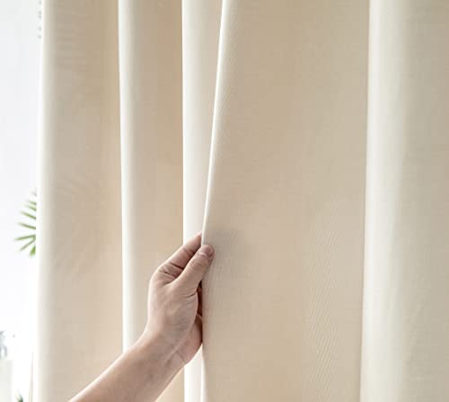 YEVDA Top Leinen Stoff Duschvorhang 240x200cm Wasserdicht Anti-Schimmel für Badezimmer beige 180x200cm