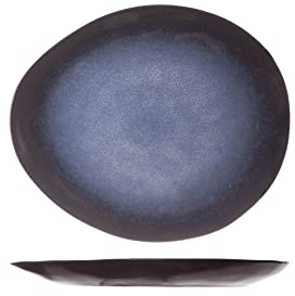 Cosy & Trendy Teller, oval, Saphirblau, 20,5 x 17,5 cm, 6 Stück