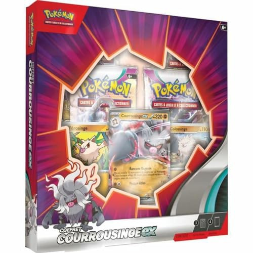 Pokémon : Coffret Courrousinge-ex - Jeux de société - Jeux de Cartes - Cartes à Collectionner - A partir de 6 Ans - Version française
