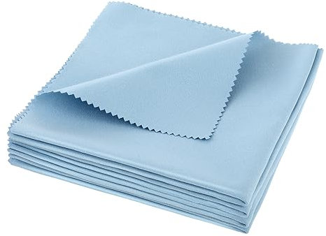 4 Stück Blau Poliertuch Für Querflöte, Silberputztuch, Cleaning Baumwolltuch, Flötenputzer Für Gitarre Violine Klavier Blechbläser Trompete Saxophon Querflöte Flöte Tin Whistle (Blau)