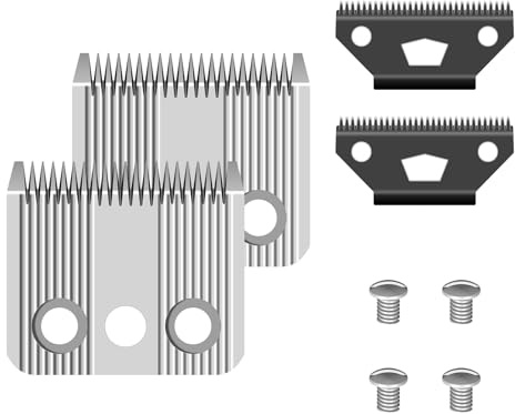 AUDOC Star Blade,Lame de Rechange Compatible avec la Tondeuse Moser 1400,en Acier Inoxydable, 0,7-3 mm Paquet de 2