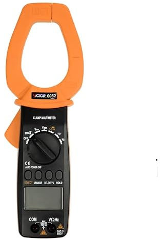GuliTech VICTOR/RuoShui 6050 True RMS Digital Current Clamp meter 3999 Counts Lcd Display Auto Range 1000V 2000A AC DC larger Current Voltage Multimeter(VICTOR 6052)
