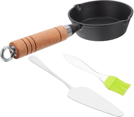 LIFKOME Juego de Mini Sartenes Antiadherentes para Desayuno Sartén de Hierro Fundido Sartén Antiadherente Utensilios de Cocina para Fritos