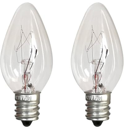 ShuoHui C7 Glühbirne E12 7W, AC 230V, 40LM Dimmbar, Warmweiß 2700K, Ersatzbirne Für Himalaya-Salzlampe, Salzkristalllampe, Salzsteinlampe, Orientierungslicht, Nähmaschine, Nachtlicht (3)